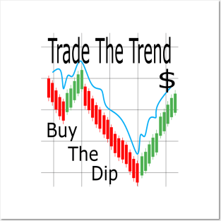 Trade The Trend Buy The Dip $ Posters and Art